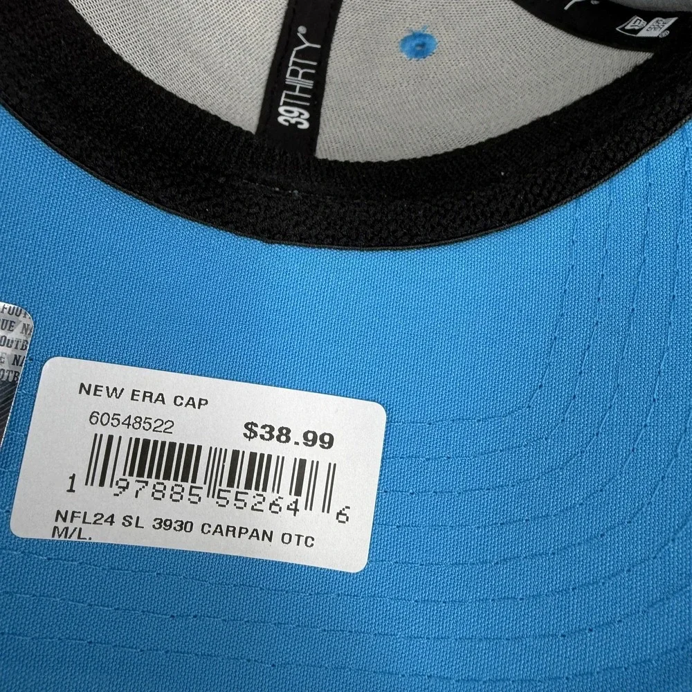 Carolina Panthers Hat Cap Fitted Mens Large‎ Blue NFL Football 39THIRTY M/L